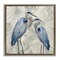 Stupell Industries Blue Heron Palm Leaves Floating Frame By Kim Allen